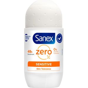 Sanex Deodorant Roller Zero% Sensitive Skin - 3 x 50 ml - Voordeelverpakking
