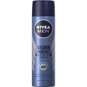 3x Nivea Men Deodorant Spray Silver Protect Polar Blue 150 ml