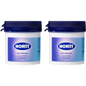 Norit Diarreeremmer 125mg - 2 x 180 tabletten