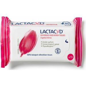 2x Lactacyd Tissues Gevoelige Huid 15 stuks