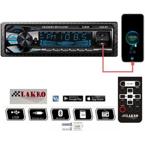 LAKRO Autoradio 6220-BT Usb/sd/fm/aux Bluetooth 4 x 75 Watt / sub uitgang