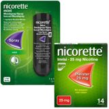 Nicorette patches 25mg + Nicorette Spray mint 1mg Pakket