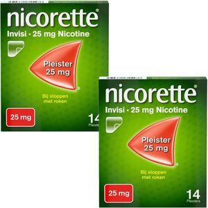 Nicorette Invisi Patch Pleisters 25mg - 2 x 14 stuks