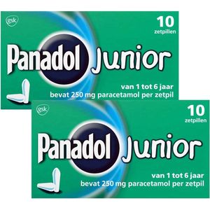 Panadol Junior Paracetamol 250mg - 2 x 10 zetpillen