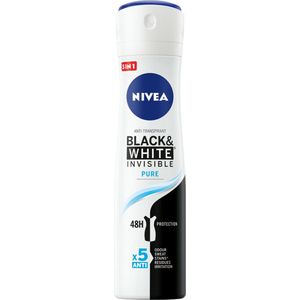 NIVEA Deodorant Spray Invisible For Black & White Pure - 3 x 150 ml - Voordeelverpakking