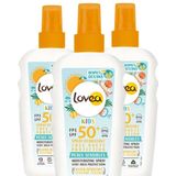 3x Lovea Sun Zonnebrand Spray Kids SPF 50+ 150 ml