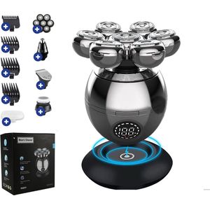 Skull shaver-baardtrimmer-bodygroomer-tondeuze-scheerappraat mannen-5 in 1 scheerapparaat - premium shaver - ook voor gladde benen
