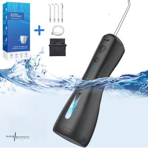BodyBalance® - Waterflosser - Oplaadbare Flosser - 6 standen - zwart - Waterbestendige Monddouche
