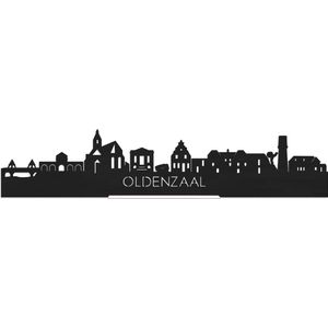 Standing Skyline Oldenzaal Zwart hout - 60 cm - Woondecoratie design - Decoratie om neer te zetten en om op te hangen - Meer steden beschikbaar - Cadeau voor hem - Cadeau voor haar - Jubileum - Verjaardag - Housewarming - Interieur - WoodWideCities