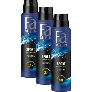 3x Fa Men Deodorant Spray Sport 150 ml