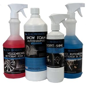 Autowas pakket deal | Reiniging set | Auto Shampoo - Ruitenreiniger - Exterieur/Interieur - Velgen reiniger