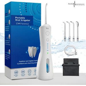 BodyBalance® - Waterflosser - Oplaadbare Flosser - 6 standen - wit - Waterbestendige Monddouche