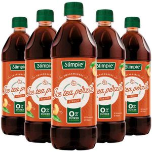 5x Slimpie Siroop Ice Tea Perzik 650 ml