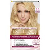 2x L'Oréal Excellence Crème Permanente Crèmekleuring 9.3 Zeer Licht Goudblond
