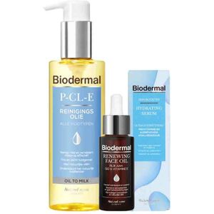 Biodermal - Winter Specialties - Pakket - Reinigingsolie - Hydrating Serum - Renewing Face Oil