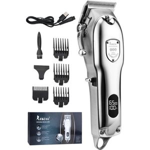 Resuxi Professionele Tondeuse Mannen - Hoofdhaar Trimmer - Complete Set - Draadloos Gebruik - USB