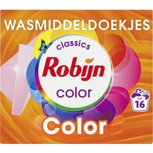 5x Robijn Wasmiddeldoekjes Color 16 stuks