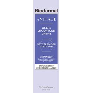 2x Biodermal Oog & Lip Contour crème Anti Age 15 ml