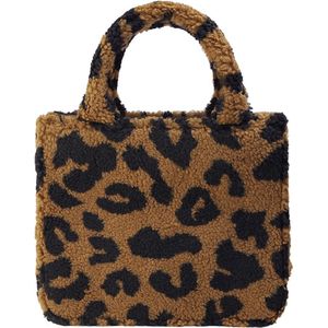 Yehwang - teddy tasje - crossbody bag - animalprint - bruin