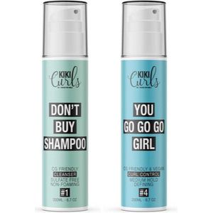 Kiki Curls #1 Cleanser en #4 Curl Control Cream | Voor krullen | CG proof | Duo 2x 200ml