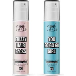Kiki Curls #2 Recovery Mask en #4 Curl Control Cream | Voor krullen | CG proof | Duo 2x 200ml