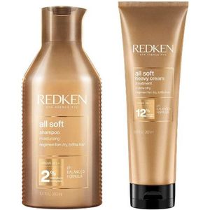 Redken Duo All Soft Shampoo 300ml & All Soft Heavy Cream Hairmask 250ml | Extra voordelig