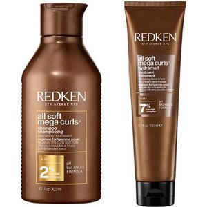Redken Duo All Soft Mega Curls Shampoo 300ml & All Soft Mega Curls Hydramelt 150ml | Extra voordelig