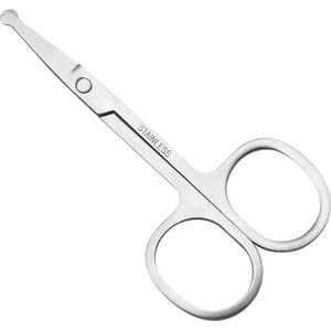 Schaar - Multifunctioneel - Rvs - Neus Haren - Ronde Kop - Kleine Schaar - Handmatige Wenkbrauw Trimmen - Baard Schaar - Beauty Tool - Zilverkleur