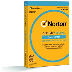 Norton Security Deluxe 2023 - 3 Apparaten - 1 Jaar