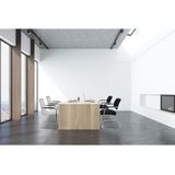 Workliving Vergaderstoel X6 - Comfort Slede Wolvilt Middengrijs