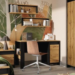 Spot Bureau met LED verlichting - Artisan Eik/Zwart