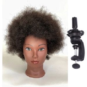 Oefenhoofd I Afro I Kappershoofd met statief