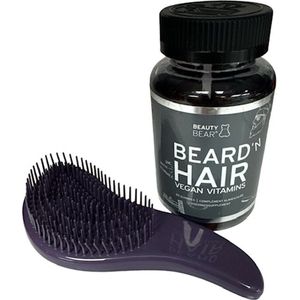 BEAUTY BEAR Beard 'n hair Vitamines + borstel (Kleuren verschillen)