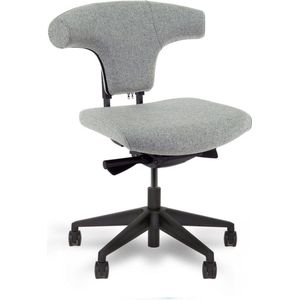 Workliving T-Bone Black Edition Wolvilt Lichtgrijs - Bureaustoel Ergonomisch Design (N)EN 1335