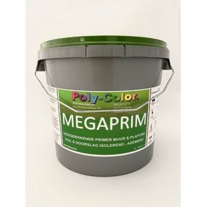 PolyColor Megaprim - Isolerende ademende hoog dekkende primer voor muur en plafond - Inhoud : 5 L RAL 9010 - Prijs per stuk