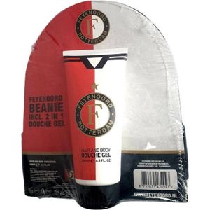 Sportmuts - Feyenoord Beanie Muts + Douchegel - 200ml