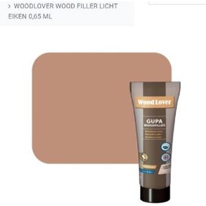 Woodlover Gupa Woodfiller - Kneedbaar hout binnen en buiten - 65 ml - Kleur : Licht Eiken - Prijs per stuk -