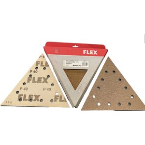 Flex tools Select Flex schuurpapier driehoek art. 350109 - 290 mm x 250 mm - P40 - Prijs per doos ( inhoud 25 stuks)