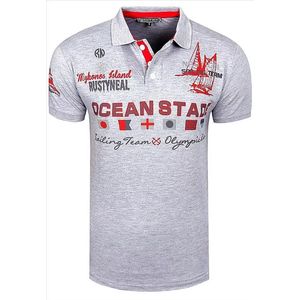 Rusty Neal - Heren Polo - Grijs - Korte Mouw - Kraagje