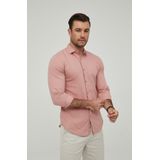 Yves Enzo - Italiaans Overhemd - Licht Roze - Linnen