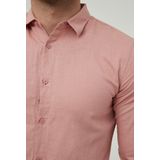 Yves Enzo - Italiaans Overhemd - Licht Roze - Linnen