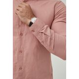 Yves Enzo - Italiaans Overhemd - Licht Roze - Linnen