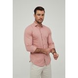 Yves Enzo - Italiaans Overhemd - Licht Roze - Linnen