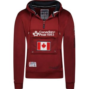 Canadian Peak - Heren Anorak - Hoodie - Bordeaux Rood - Katoen/Polyester