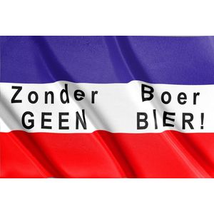 Boeren vlag | Zonder boer geen bier | 200 x 100 cm | Vlag met Koord en Lus | Gevelvlag