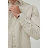 Yves Enzo - Italiaans Overhemd - Beige - Linnen