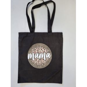 Kartoenen tas tijgerprint Mama - moederdag tas - mama - tas - liefste mama - luipaard - tijgerprint