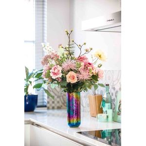 Zijden bloemen boeket ""Pink Myst"" | 85 cm | Prachtige subtiele tinten | Unieke Gift