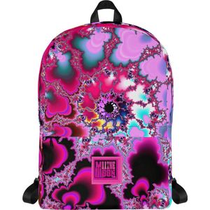 Stoere II THE MOON roze waterbestendige rugzak met laptopvak 15"" Swirling Pink Collection