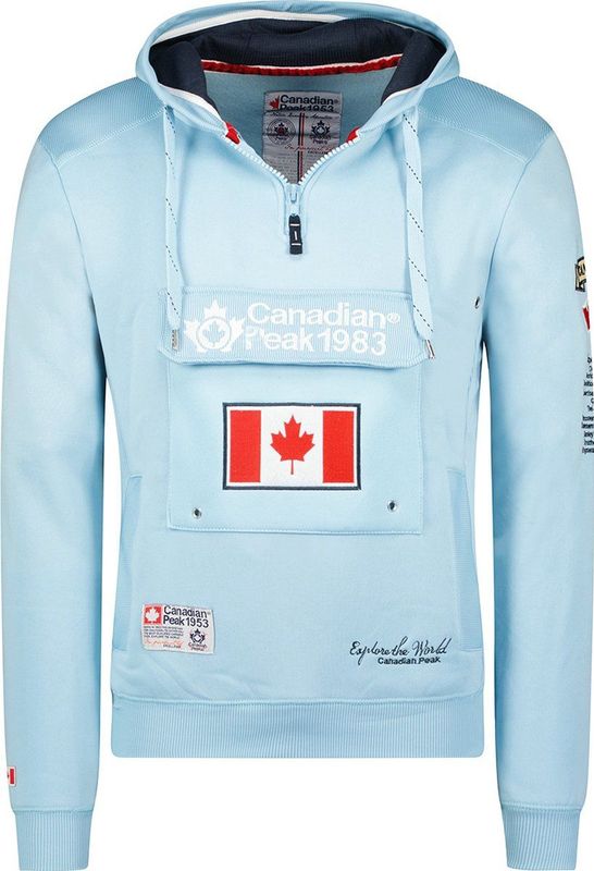 Canadian Peak - Heren Anorak Trui - Lichtblauw - Galapagos - Hoodie